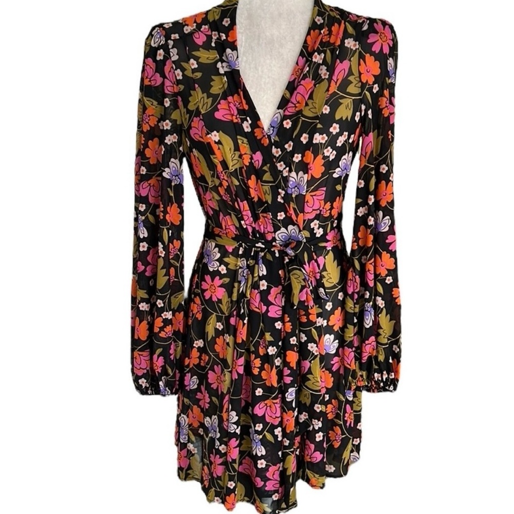 CAbi mingle floral Kimono Dress…rare! Size XS NWOT